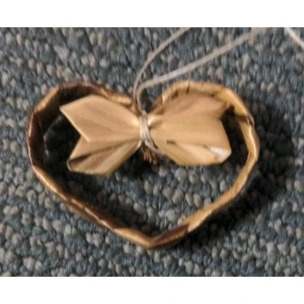 Vtg Scandinavian Woven Straw Christmas‎ Ornaments Angel Cross Heart Folk Art